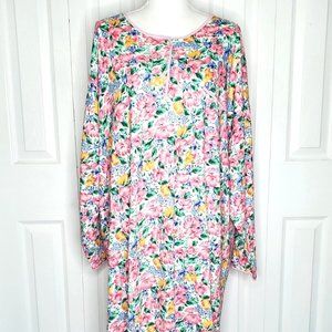 Vtg Floral Nightshirt Nightgown Nightdress Y2K Cottagecore Grannycore Loungewear
